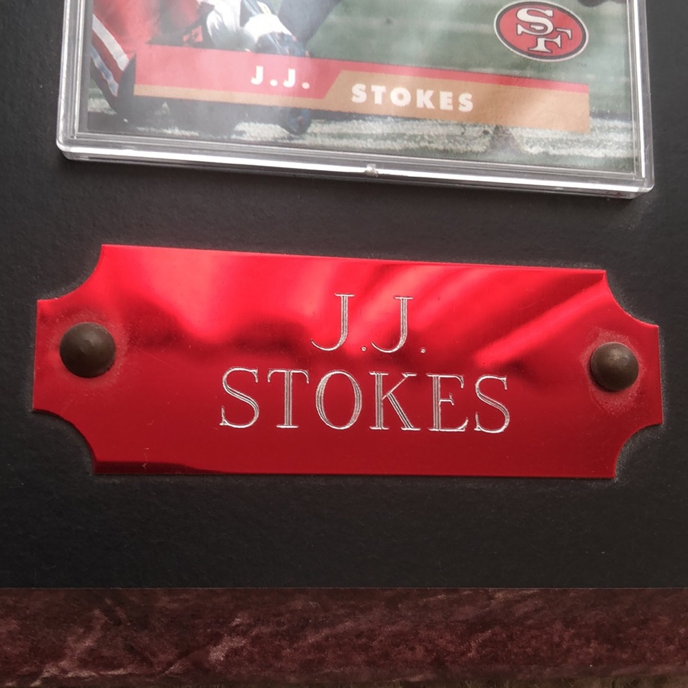 J.J. Stokes ROOKIE Card Plaque - SF 49ers/UCLA - Picture 3 of 5